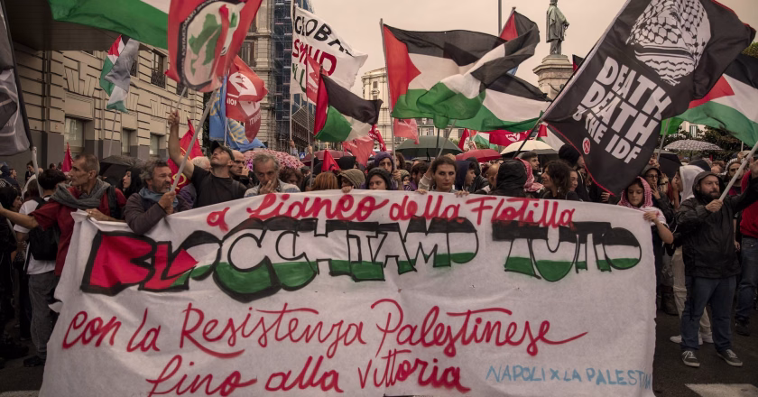IERI MOBILITAZIONE NAZIONALE CONTRO IL NAZISIONISMO E PER LA PALESTINA